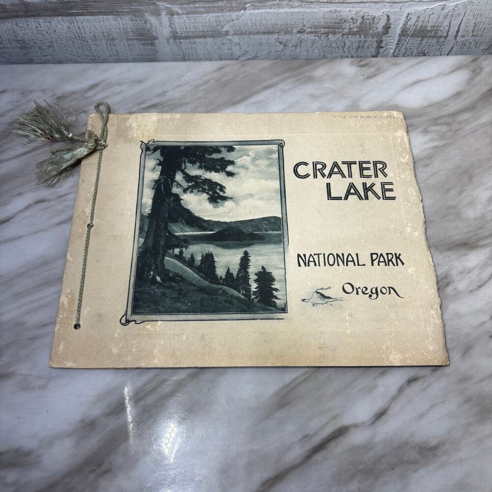 Vintage Crater Lake National Park Photo Souvenir Booklet